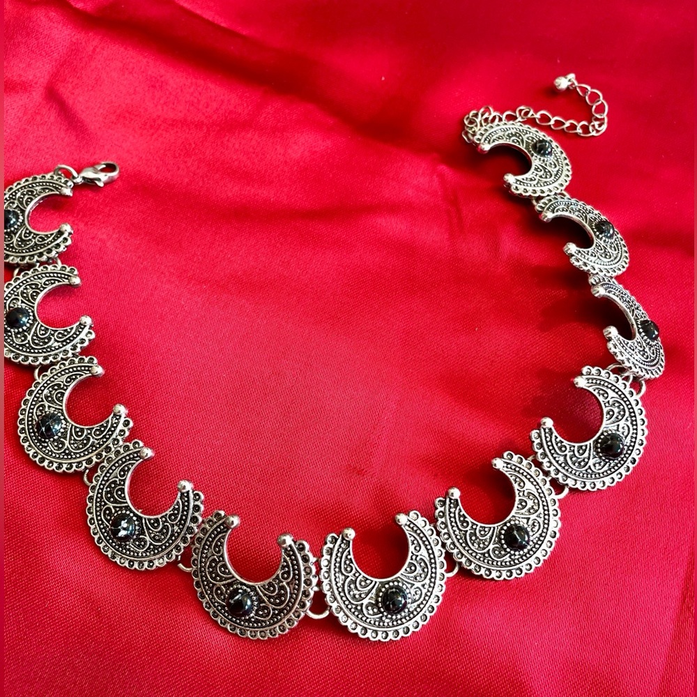 Bohemian Silver Choker